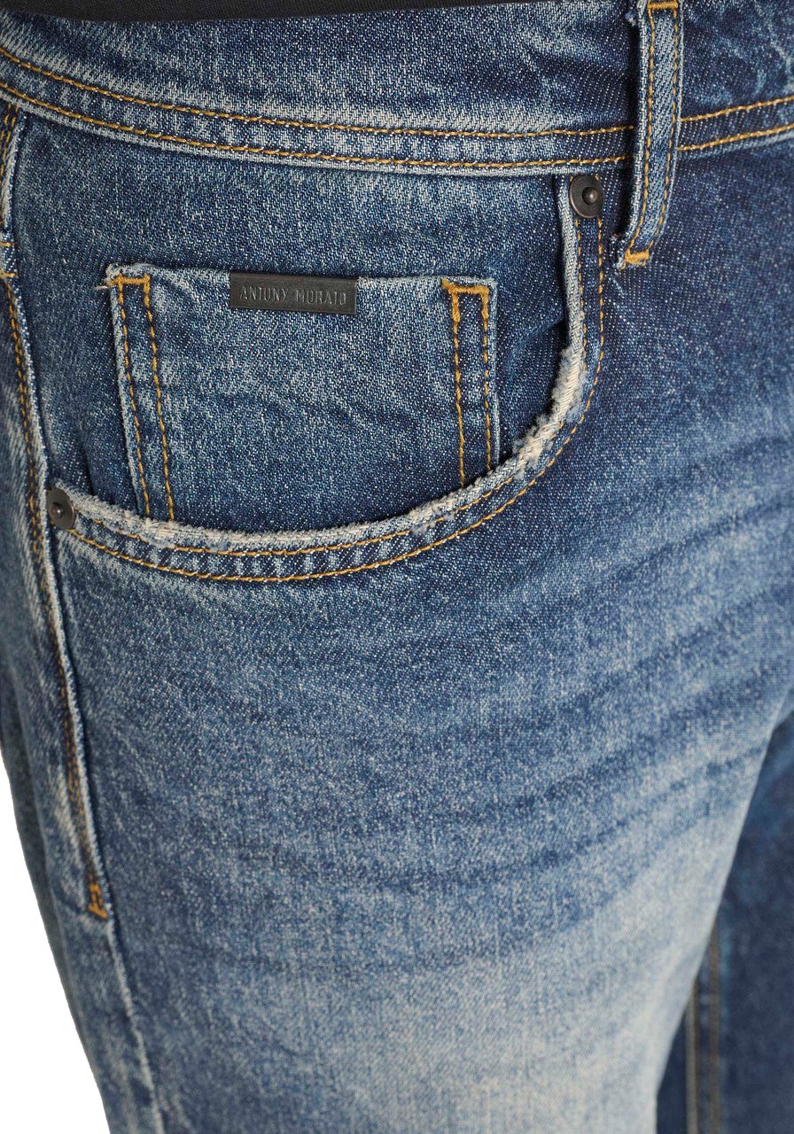 Antony Morato JEANS ARGON SLIM ANKLE LENGHT FIT IN AUTHENTIC CHROME DEEP SKY Blauw