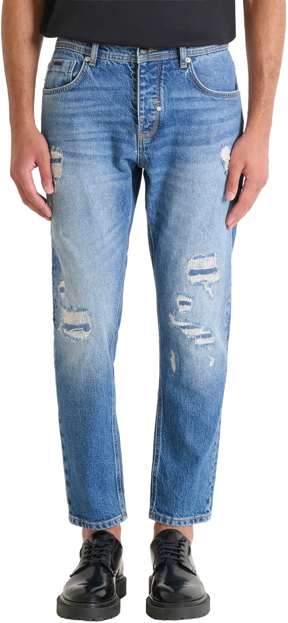 Antony Morato JEANS ARGON SLIM ANKLE LENGHT FIT IN AUTHENTIC CHROME DEEP SKY Blauw