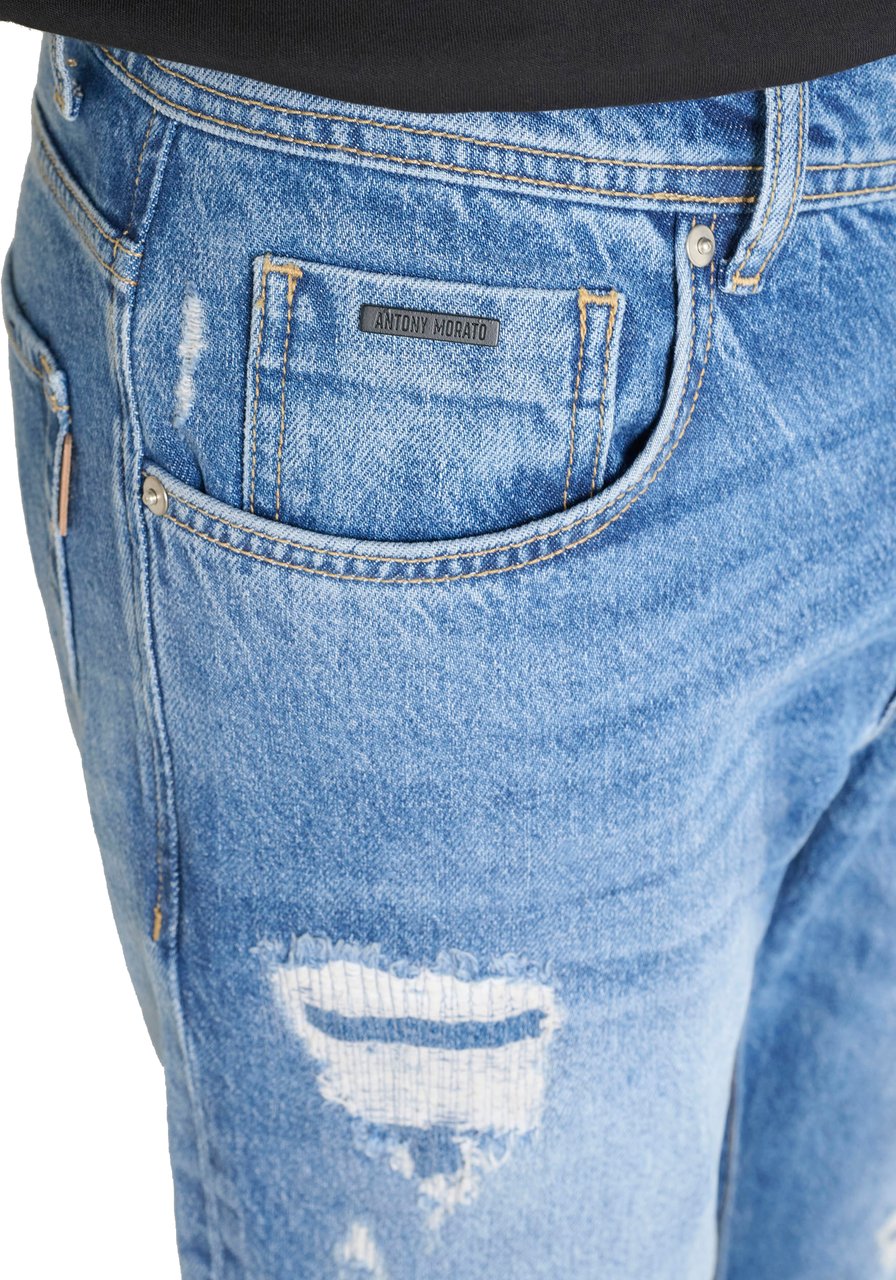 Antony Morato JEANS ARGON SLIM ANKLE LENGHT FIT IN AUTHENTIC CHROME DEEP SKY Blauw