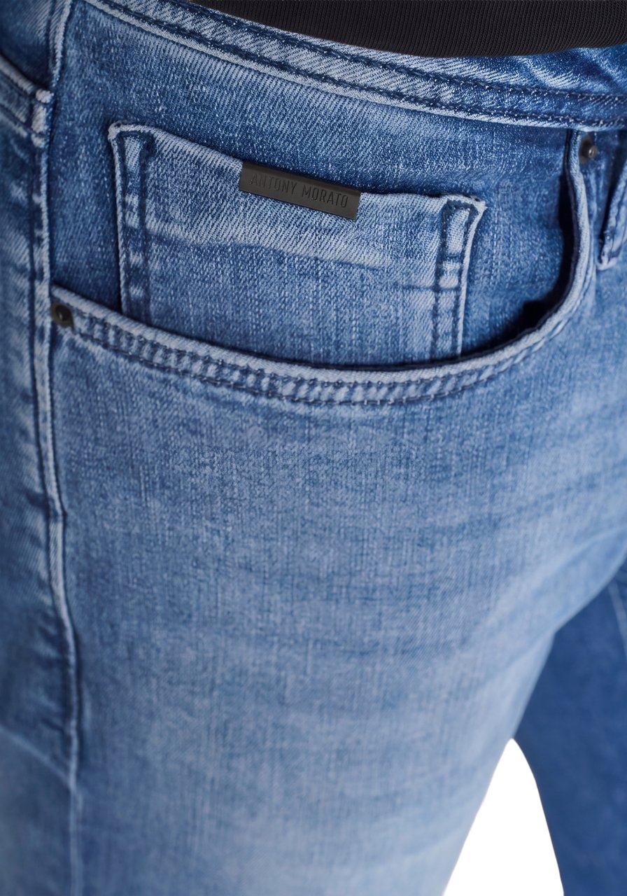 Antony Morato JEANS ARGON SLIM ANKLE LENGHT FIT IN AUTHENTIC CHROME DEEP SKY Blauw