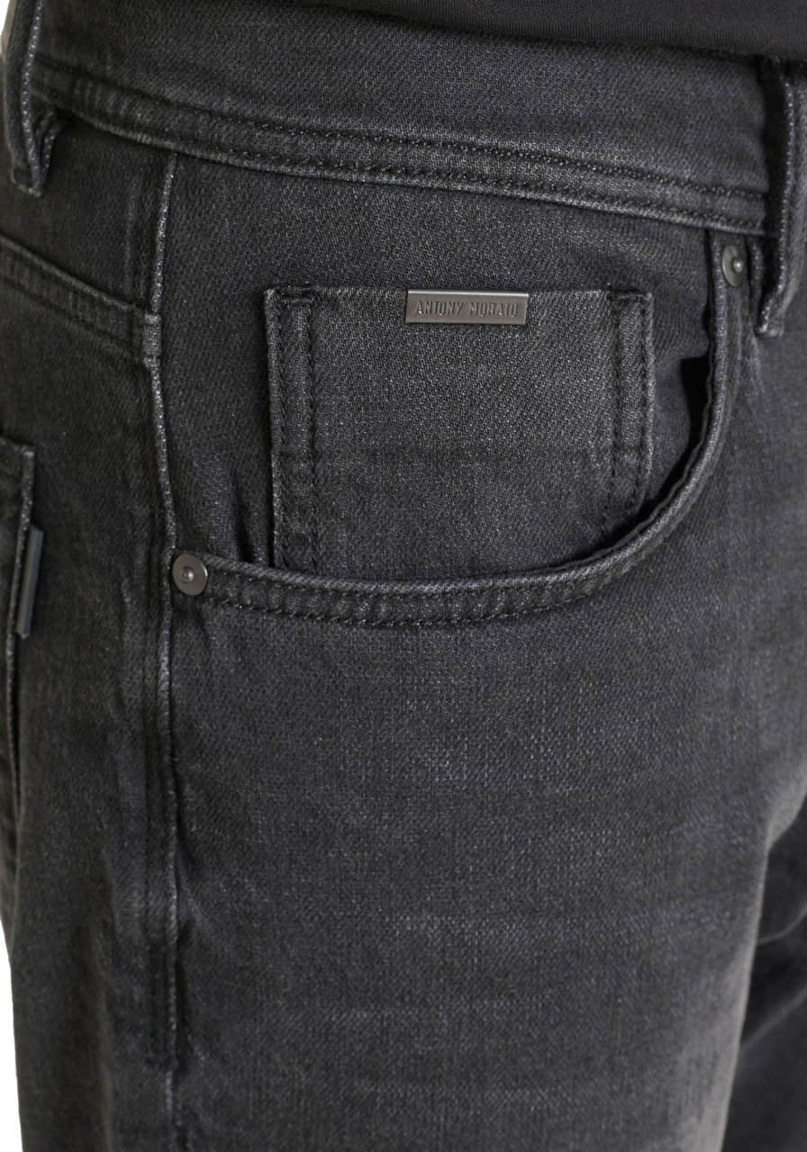 Antony Morato JEANS ARGON SLIM ANKLE LENGHT FIT IN BLACK DENIM AUTHENTIC Zwart