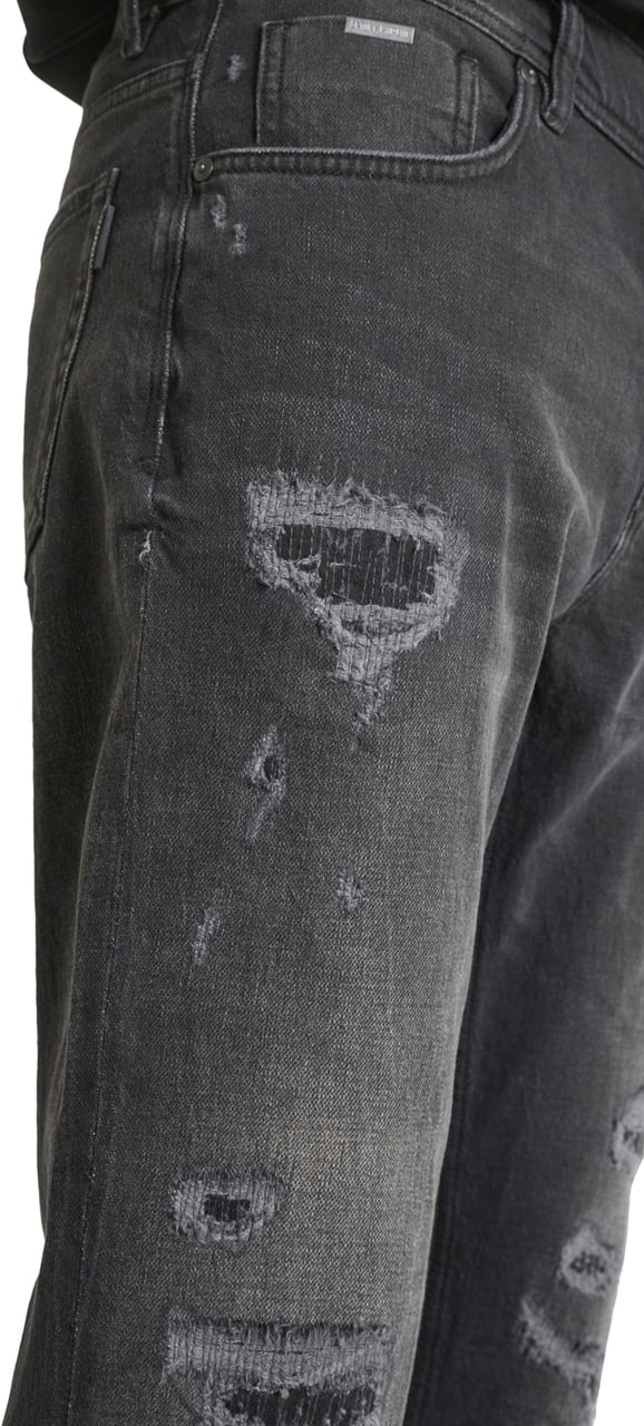 Antony Morato JEANS ARGON SLIM ANKLE LENGHT FIT IN BLACK BLACK DENIM AUTHENTIC Zwart