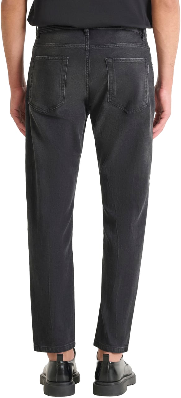 Antony Morato JEANS ARGON SLIM ANKLE LENGHT FIT IN BLACK BLACK DENIM AUTHENTIC Zwart