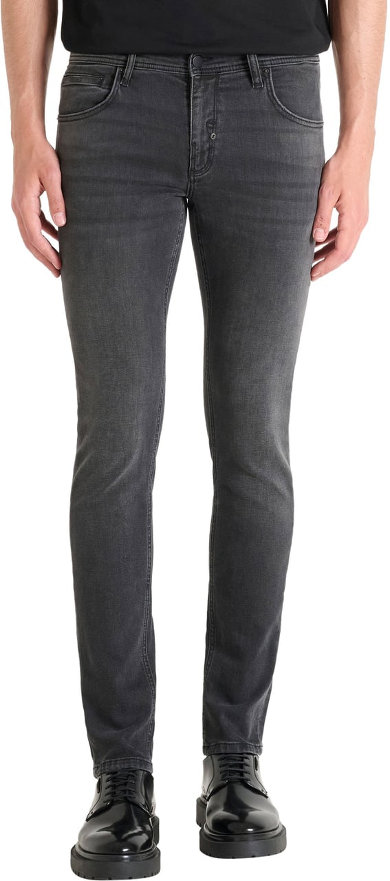 Antony Morato JEANS GILMOUR SUPER SKINNY FIT IN BLACK DENIM Zwart