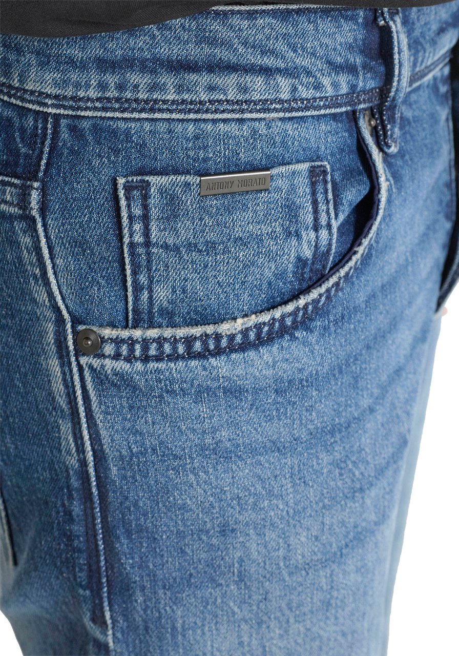 Antony Morato JEANS CLEVE SLIM STRAIGHT FIT IN ICONIC BLUE DENIM Blauw