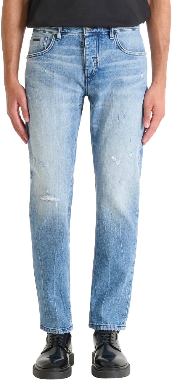 Antony Morato JEANS CLEVE SLIM STRAIGHT FIT IN ICONIC BLUE DENIM Blauw