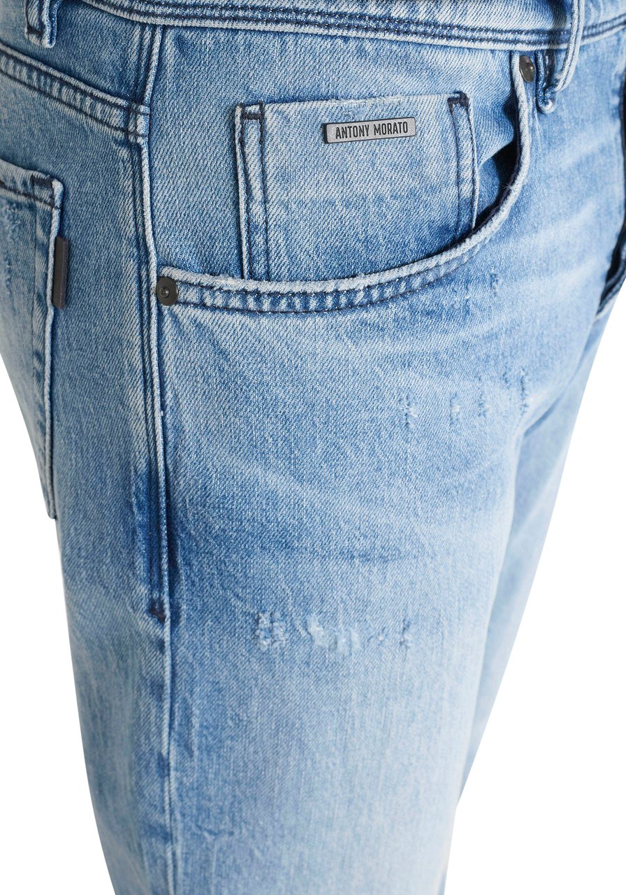 Antony Morato JEANS CLEVE SLIM STRAIGHT FIT IN ICONIC BLUE DENIM Blauw