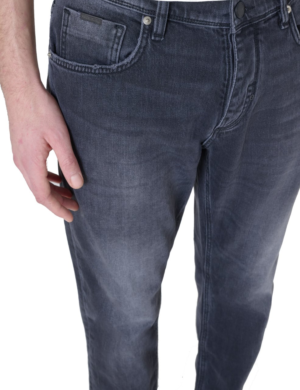 Antony Morato JEANS CLEVE SLIM STRAIGHT FIT IN BLACK  BLACK DENIM Zwart