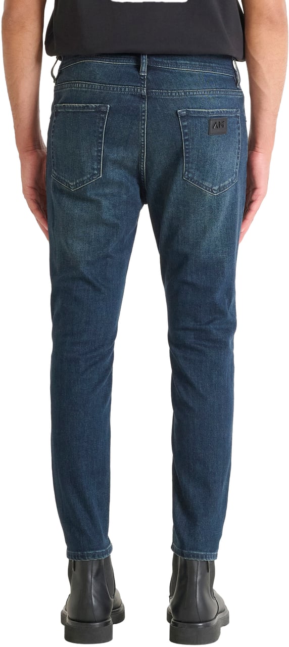 Antony Morato JEANS KARL SKINNY CROPPED FIT IN BLUE BLACK DENIM Blauw
