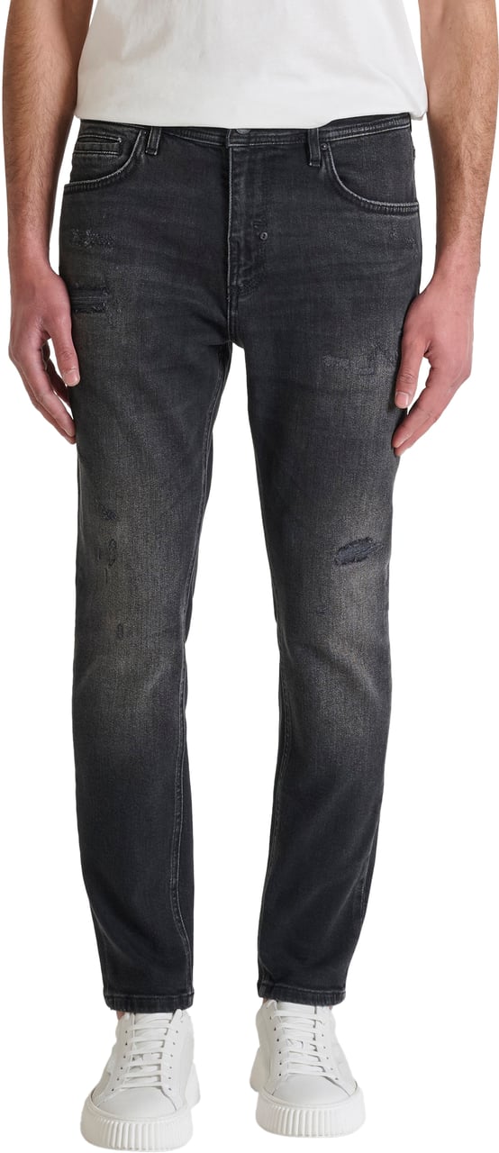 Antony Morato JEANS KARL SKINNY CROPPED FIT IN BLACK BLACK DENIM Zwart