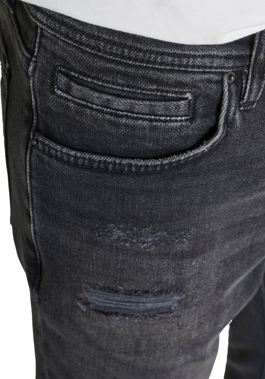 Antony Morato JEANS KARL SKINNY CROPPED FIT IN BLACK BLACK DENIM Zwart