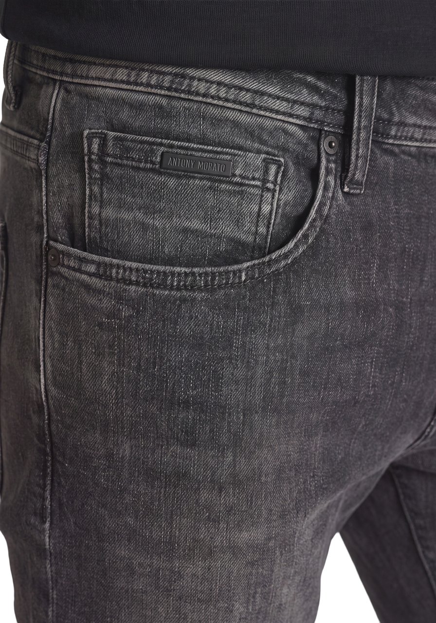 Antony Morato JEANS KARL SKINNY CROPPED FIT IN BLACK DENIM Zwart