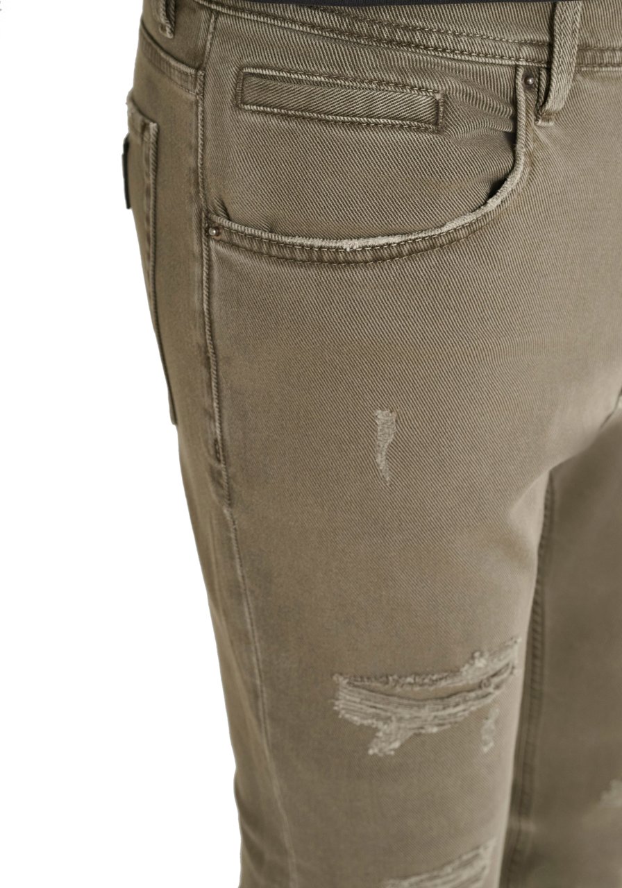 Antony Morato JEANS KARL SKINNY CROPPED FIT IN COLOUR BULL DENIM Groen