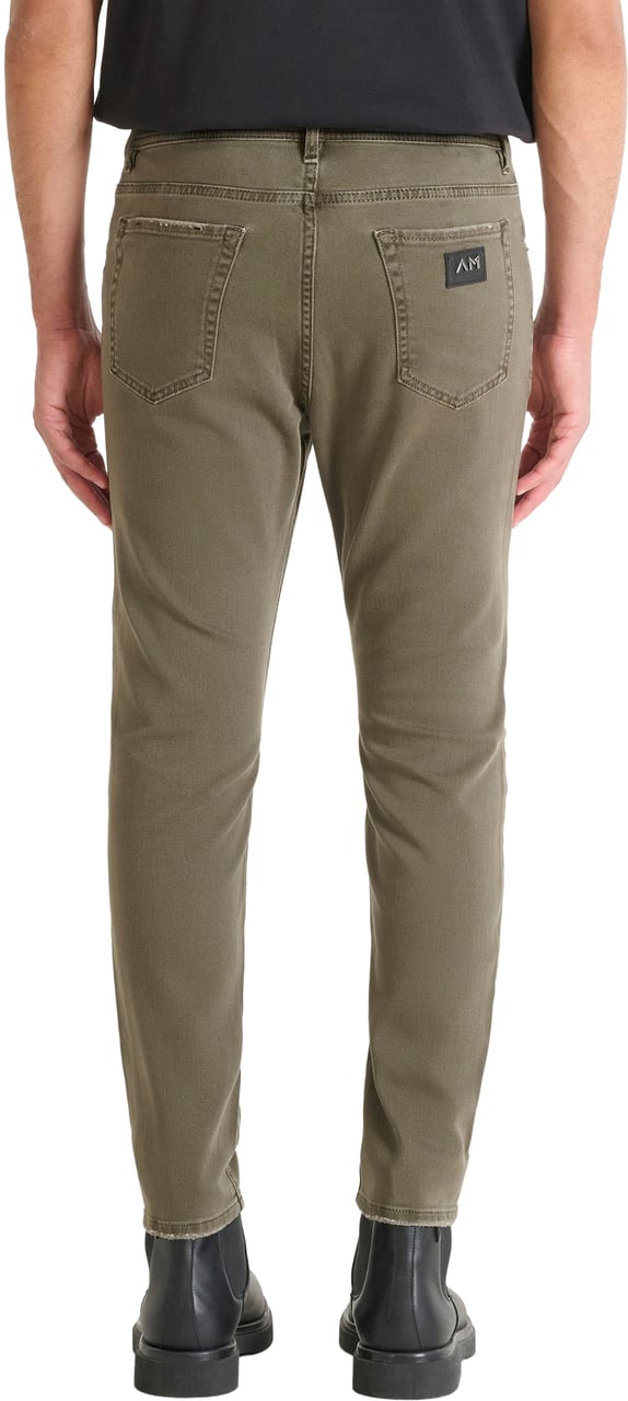 Antony Morato JEANS KARL SKINNY CROPPED FIT IN COLOUR BULL DENIM Groen