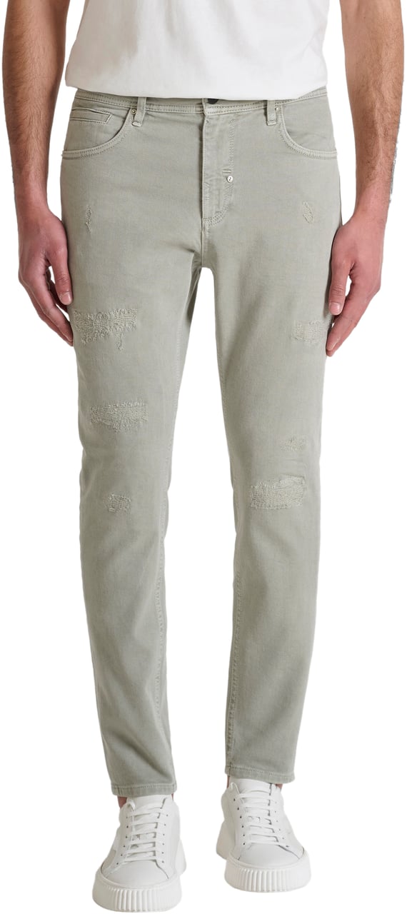 Antony Morato JEANS KARL SKINNY CROPPED FIT IN COLOUR BULL DENIM Groen