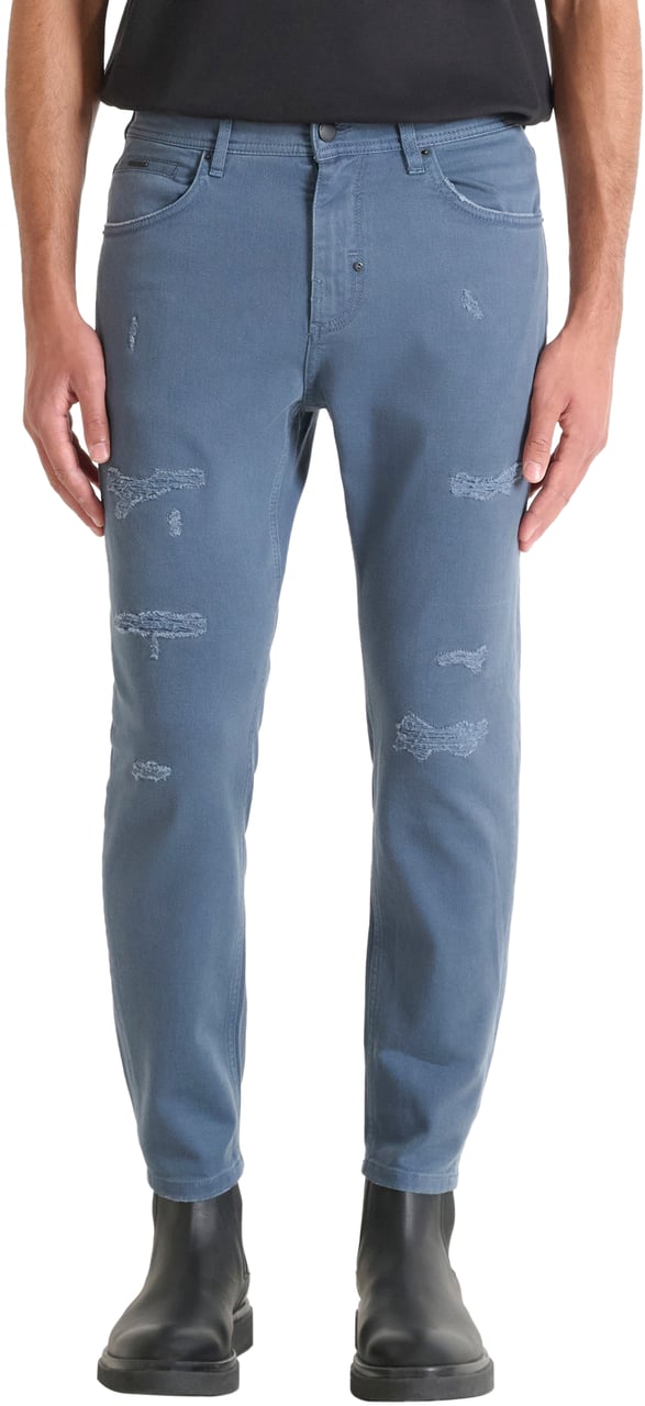 Antony Morato JEANS KARL SKINNY CROPPED FIT IN COLOUR BULL DENIM Blauw
