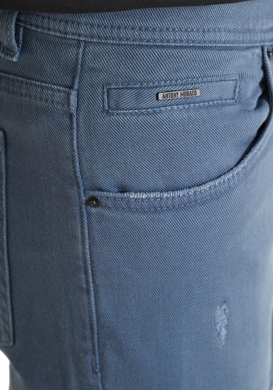 Antony Morato JEANS KARL SKINNY CROPPED FIT IN COLOUR BULL DENIM Blauw