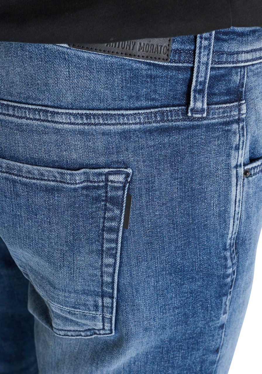 Antony Morato JEANS KURT COMFORT TAPERED FIT IN ICONIC BLUE DENIM Blauw