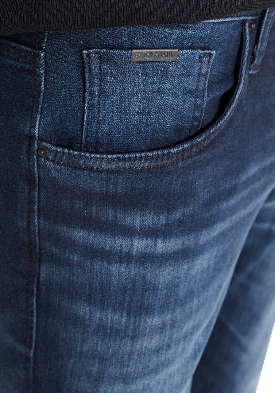 Antony Morato JEANS KURT COMFORT TAPERED FIT IN ICONIC BLUE OD DENIM Blauw