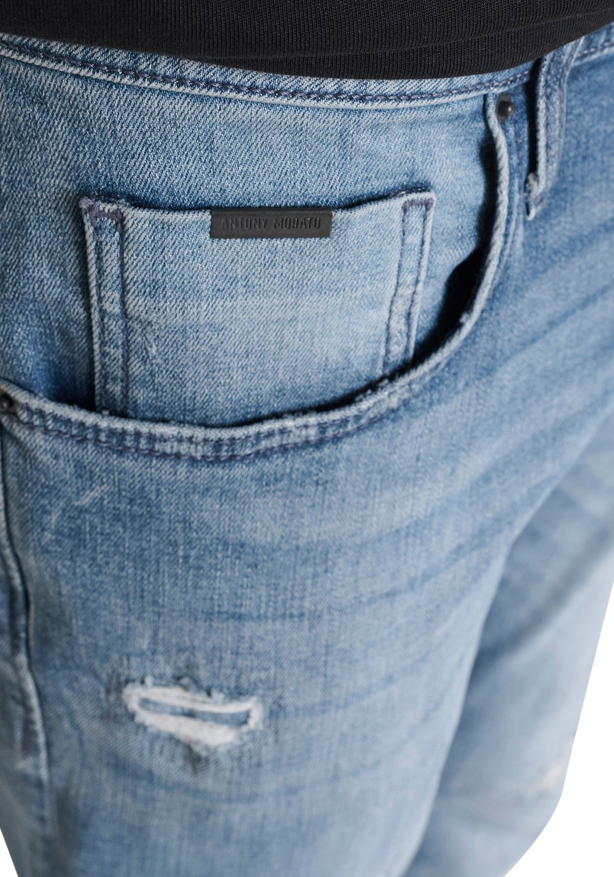 Antony Morato JEANS KURT COMFORT TAPERED FIT IN ICONIC MALAGA BLUE DENIM Blauw