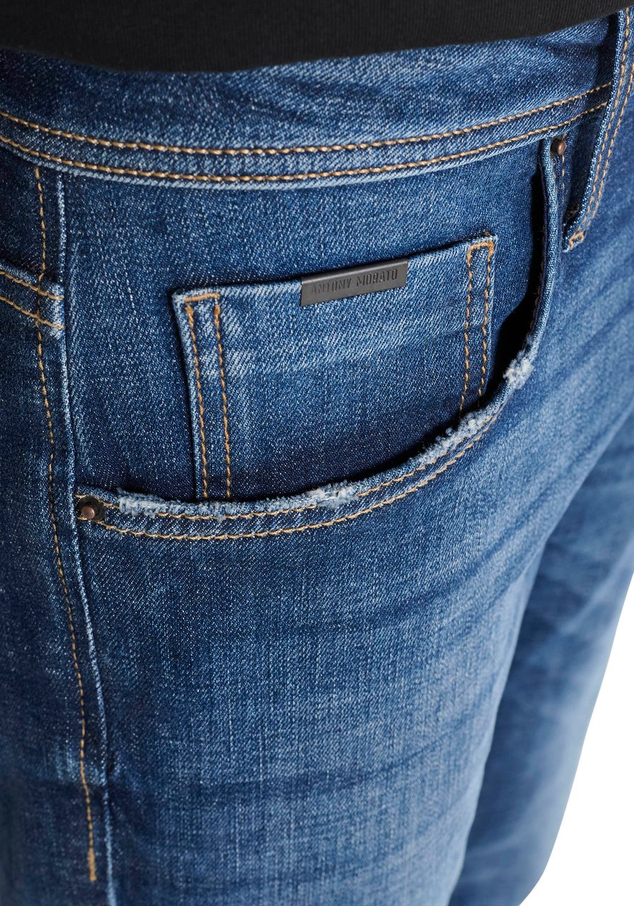 Antony Morato JEANS KURT COMFORT TAPERED FIT IN AUTHENTIC BLUE DENIM Blauw