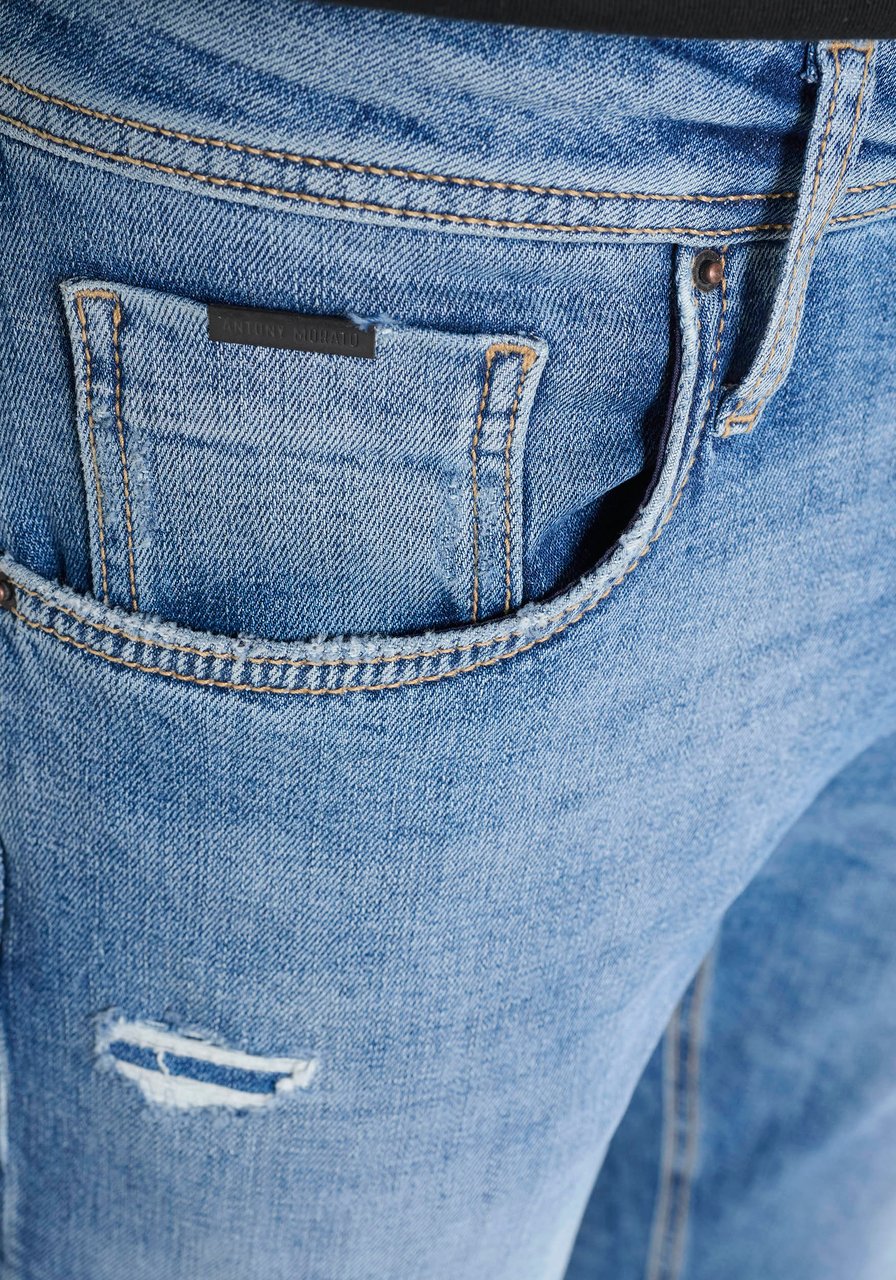 Antony Morato JEANS KURT COMFORT TAPERED FIT IN AUTHENTIC BLUE DENIM Blauw