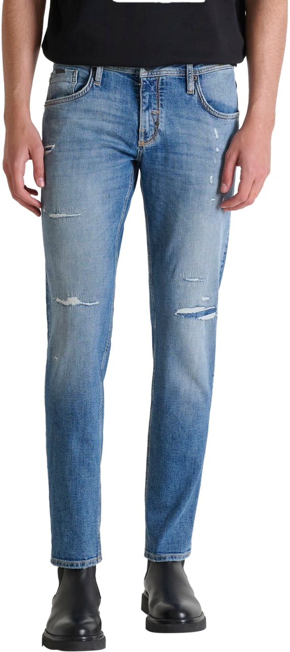Antony Morato JEANS KURT COMFORT TAPERED FIT IN AUTHENTIC BLUE DENIM Blauw