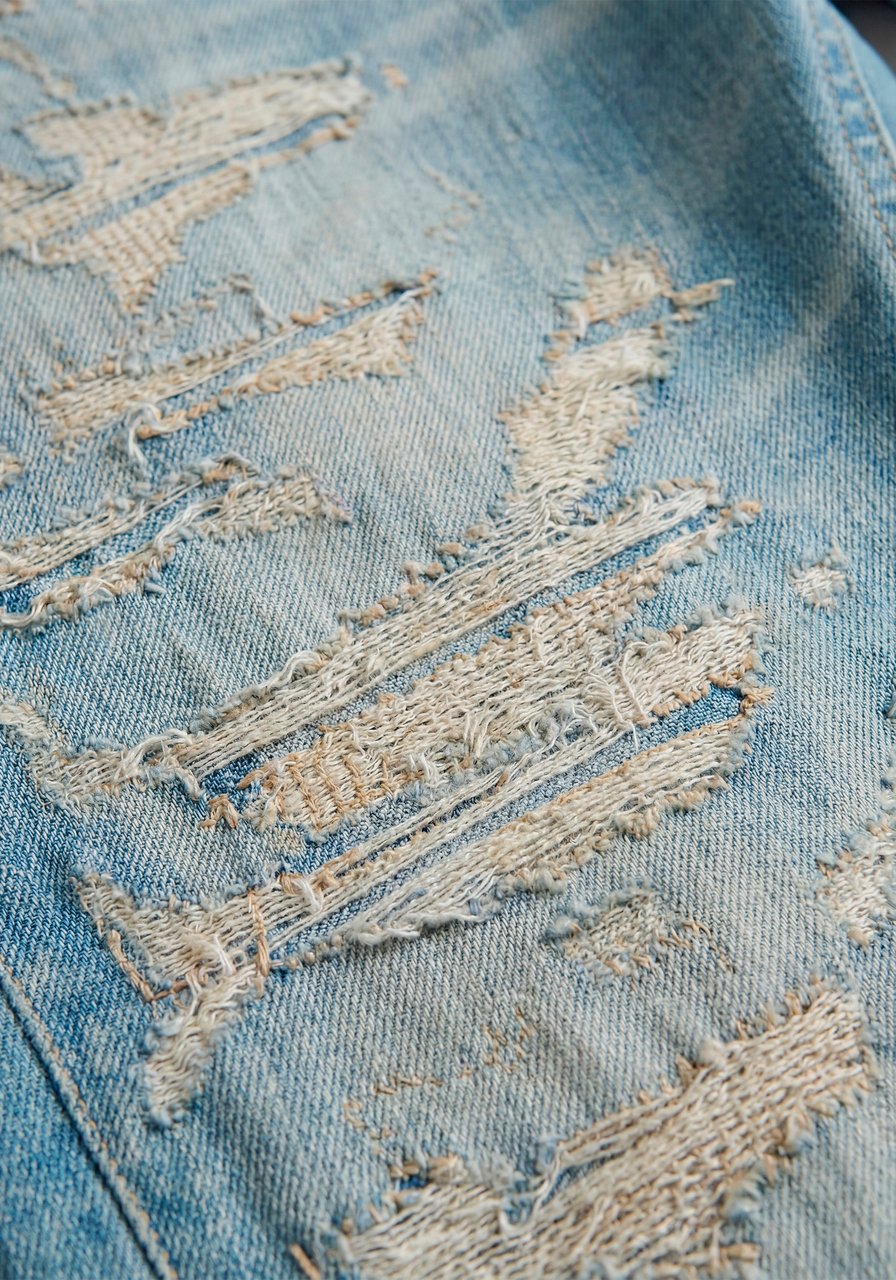 Antony Morato JEANS KURT COMFORT TAPERED FIT IN SUPER DESTROYED BLUE DENIM Blauw