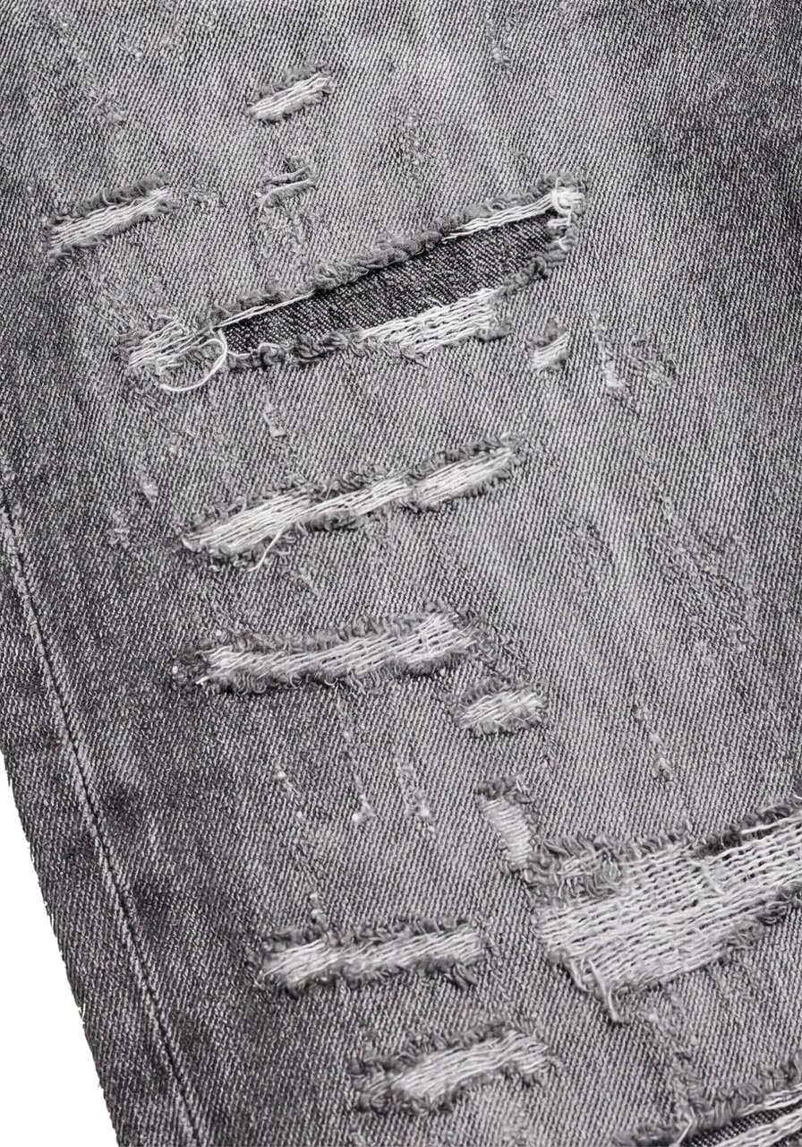 Antony Morato JEANS KURT COMFORT TAPERED FIT IN SUPER DESTROYED BLACK DENIM Zwart