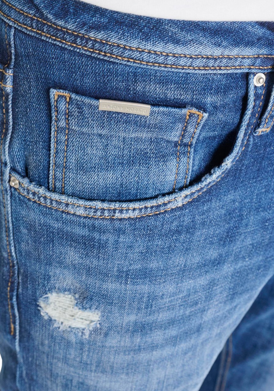 Antony Morato JEANS KURT COMFORT TAPERED FIT IN AUTHENTIC BLUE DENIM Blauw