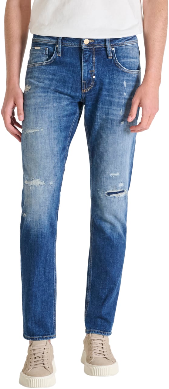 Antony Morato JEANS KURT COMFORT TAPERED FIT IN AUTHENTIC BLUE DENIM Blauw