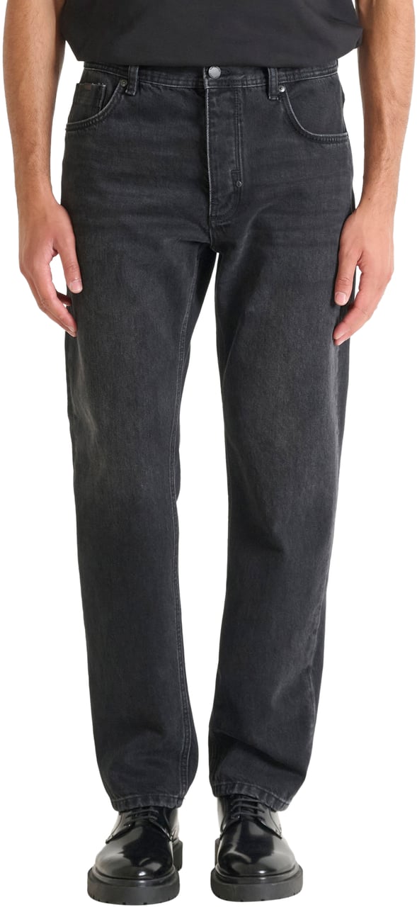 Antony Morato JEANS JOE REGULAR STRAIGTH FIT IN BLACK DENIM Zwart