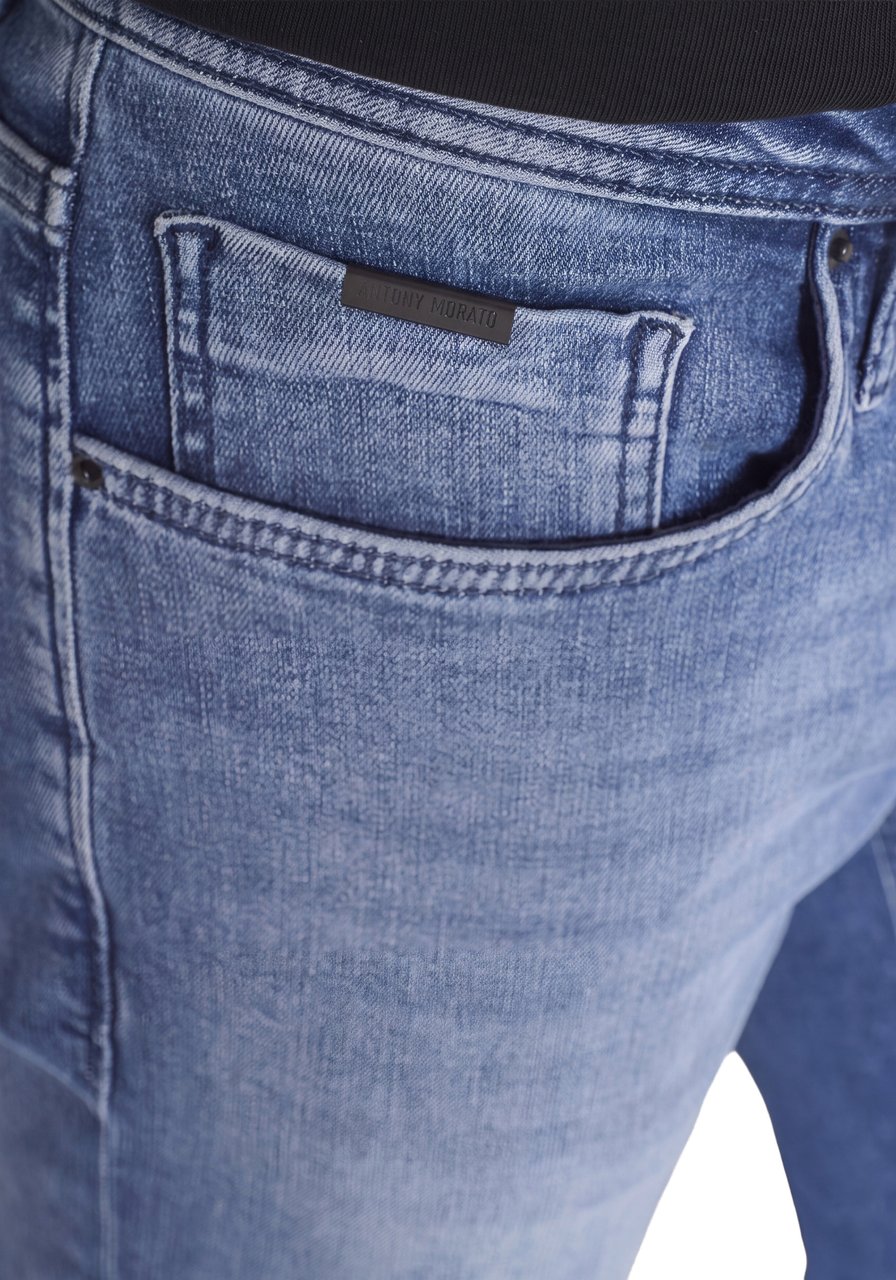 Antony Morato JEANS HENRY REGULAR ANKLE LENGHT FIT IN OCEAN BLUE DENIM Blauw