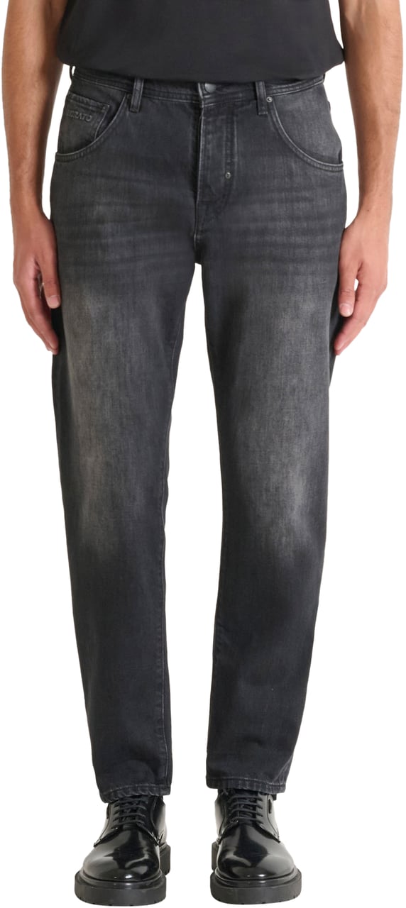 Antony Morato JEANS HENRY REGULAR ANKLE LENGHT FIT IN BLACK DENIM Zwart