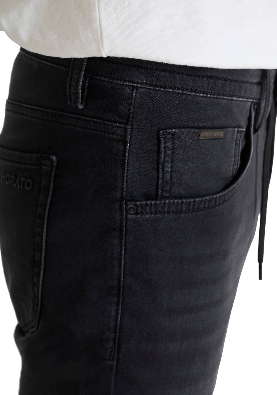 Antony Morato JAKE SKINNY CROPPED FIT IN BLACK BLACK DENIM Zwart