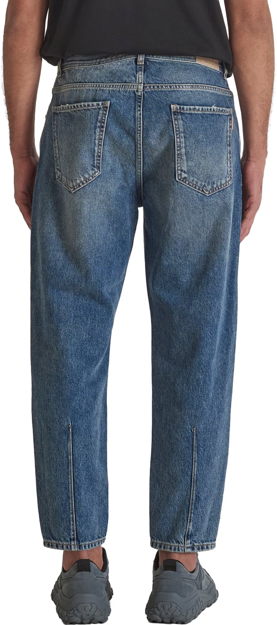 Antony Morato JEANS DORIS BAGGY ANKLE LENGHT FIT IN RIGID BLUE DENIM Blauw