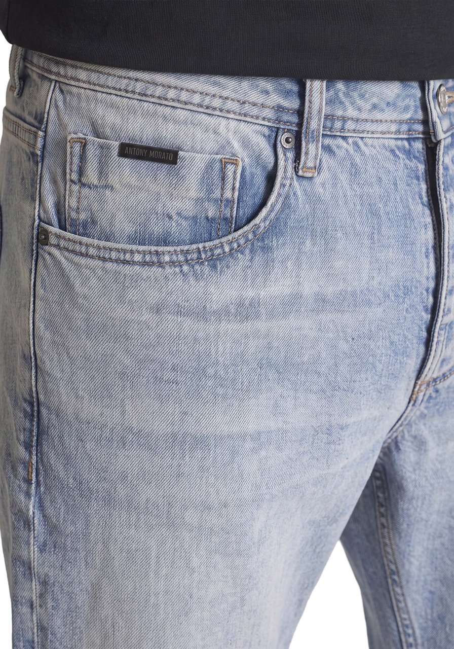 Antony Morato JEANS DORIS BAGGY ANKLE LENGHT FIT IN RIGID BLUE DENIM Blauw