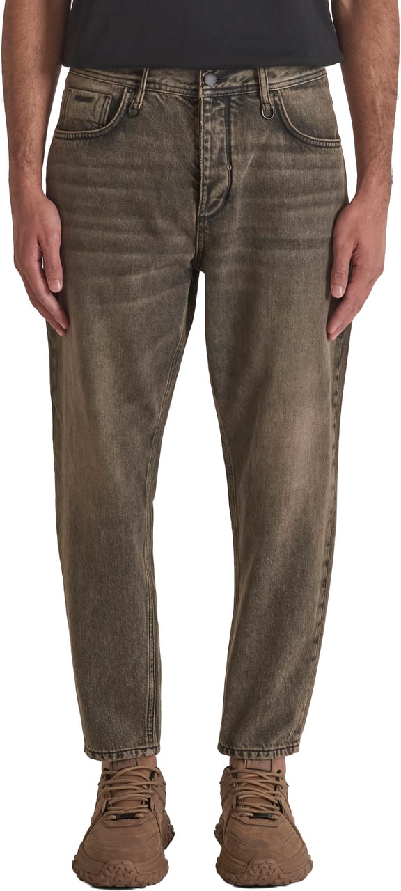 Antony Morato JEANS DORIS BAGGY ANKLE LENGHT FIT IN RIDIG OVERDYED BLACK BLACK DENIM Zwart