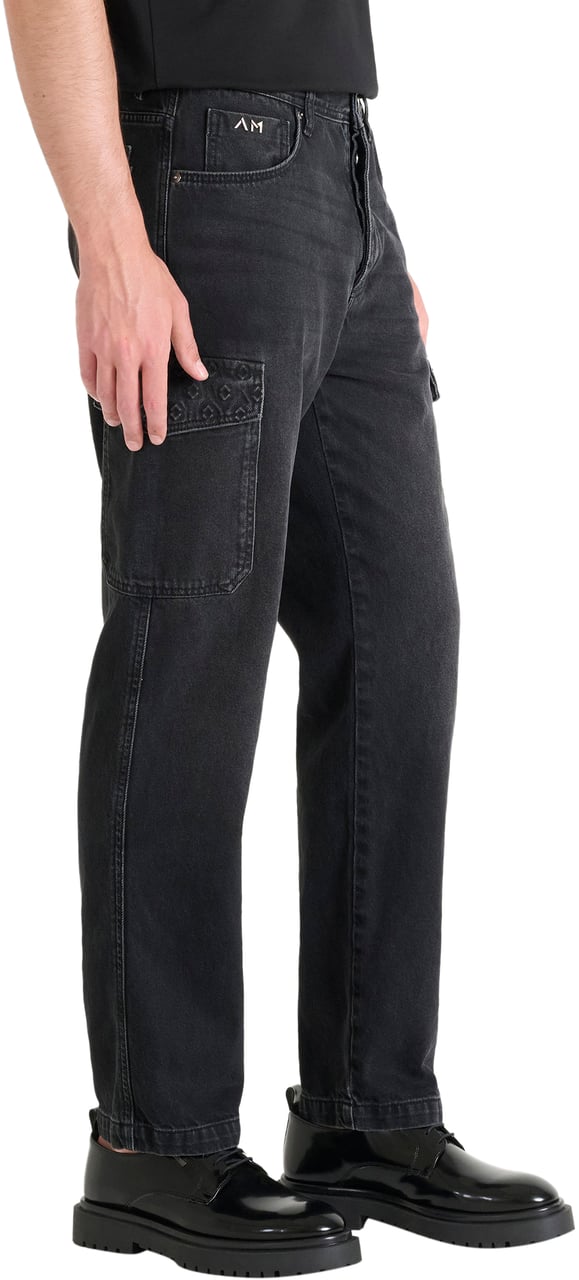 Antony Morato JEANS KOOPER REGULAR FIT IN BLACK BLACK DENIM Zwart