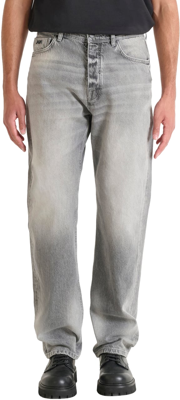 Antony Morato JEANS BRAD REGUALR FIT IN GREY DENIM Zwart