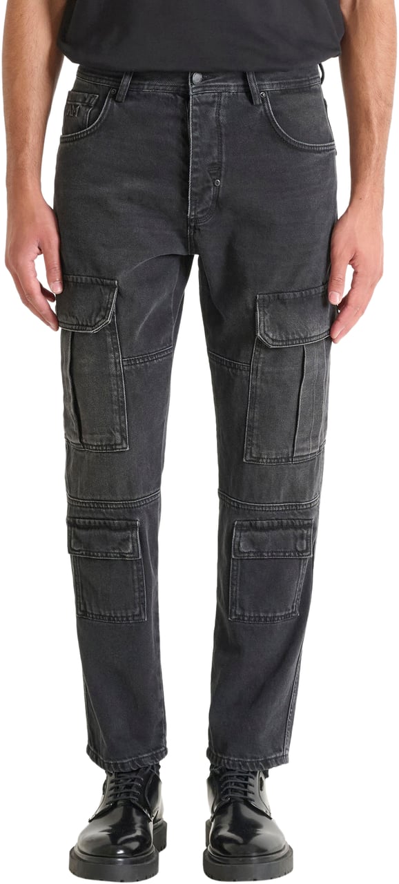 Antony Morato JEANS GARY REGULAR FIT IN BLACK BLACK DENIM Zwart