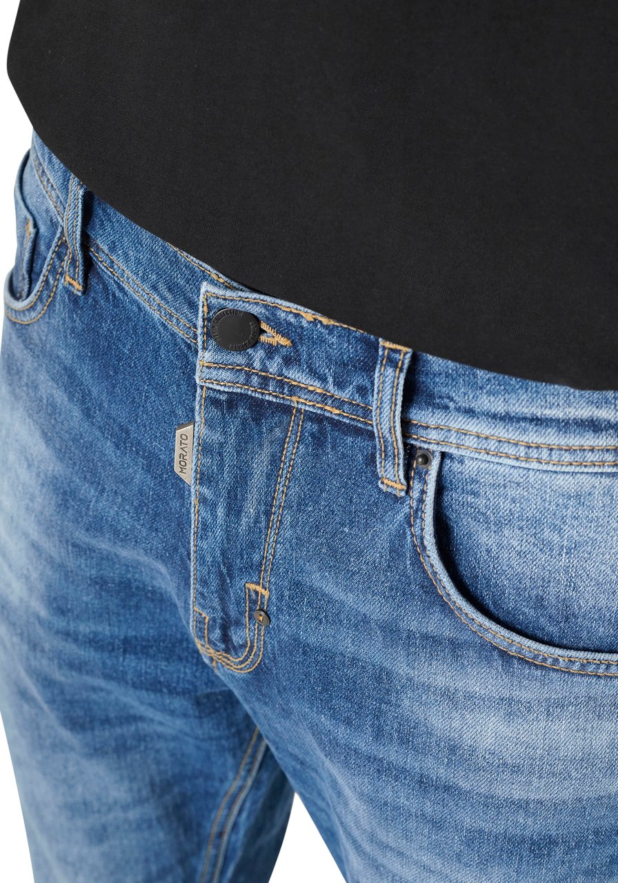 Antony Morato JEANS JIMI SLIM CROPPED FIT IN COMFORT BLUE DENIM Blauw