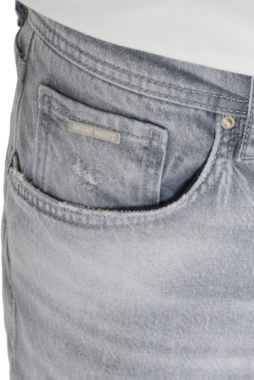 Antony Morato JEANS JIMI SLIM CROPPED FIT IN SILVER GREY DENIM Grijs