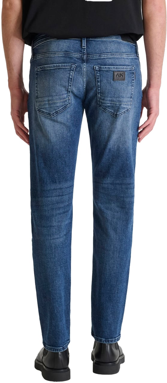 Antony Morato JEANS METAL KURT COMFORT TAPERED FIT IN ICONIC BLACK STAY BLACK DENIM Blauw