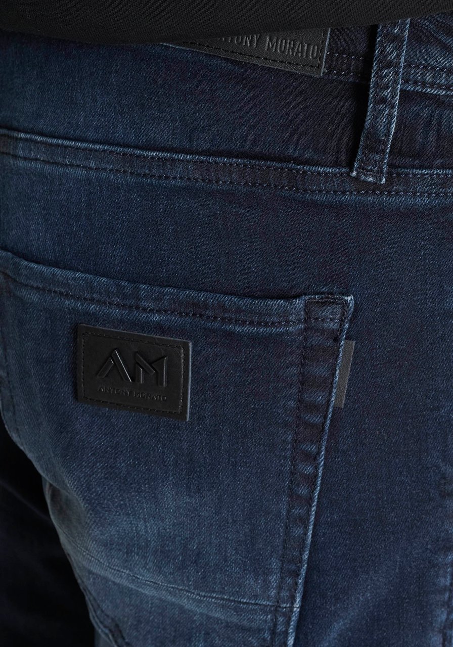 Antony Morato JEANS METAL KURT COMFORT TAPERED FIT IN ICONIC BLUE BLACK DENIM Blauw