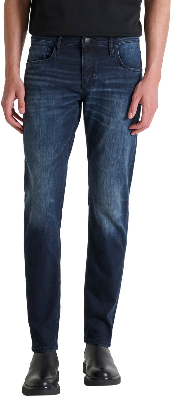 Antony Morato JEANS METAL KURT COMFORT TAPERED FIT IN ICONIC BLUE BLACK DENIM Blauw