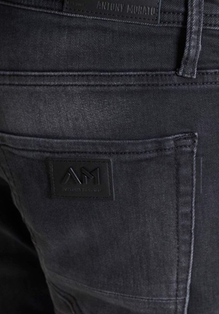 Antony Morato JEANS METAL KURT COMFORT TAPERED FIT IN ICONIC BLACK BLACK DENIM Zwart