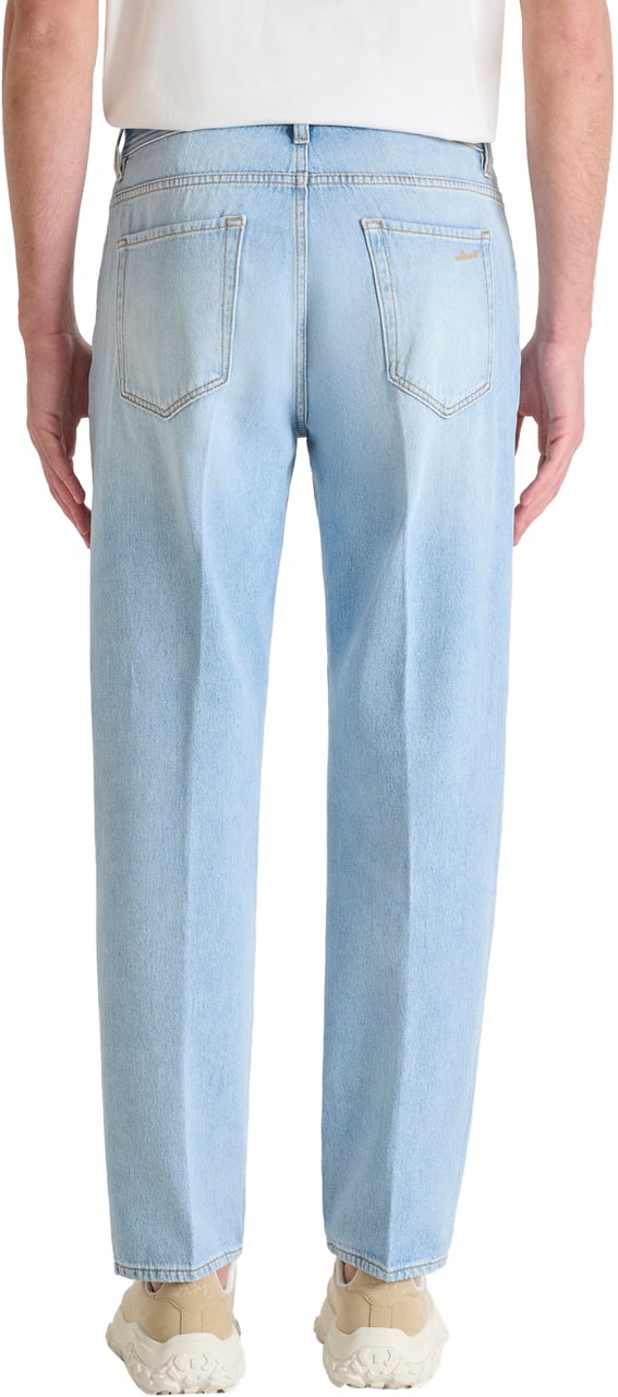Antony Morato JEANS BEN RELAXED FIT IN RIGID BLUE DENIM WITH LOGO EMBROIDERY ON BACK POCKET Blauw