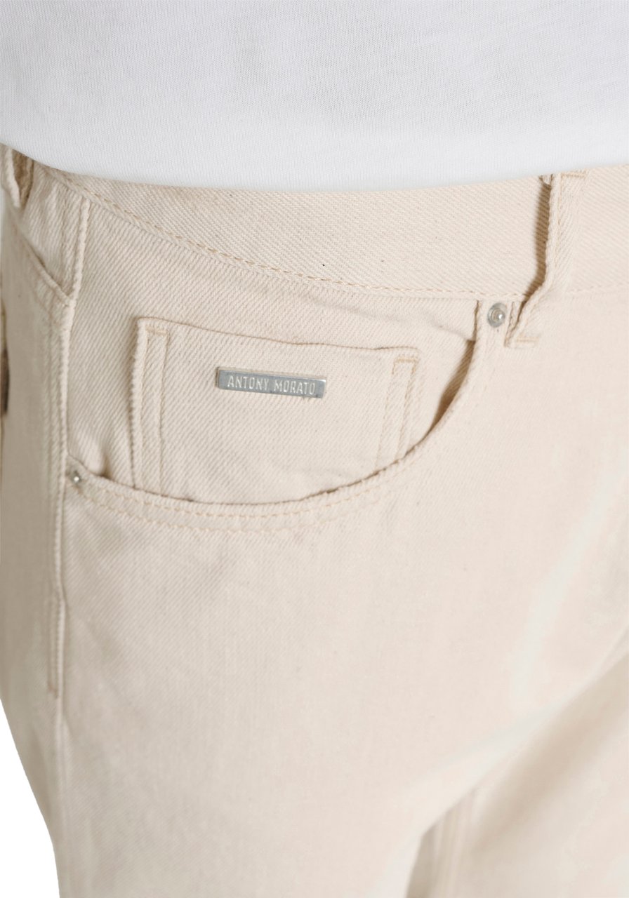 Antony Morato JEANS LIAM REGULAR STRAIGTH FIT IN NATURAL COTTON DENIM Beige