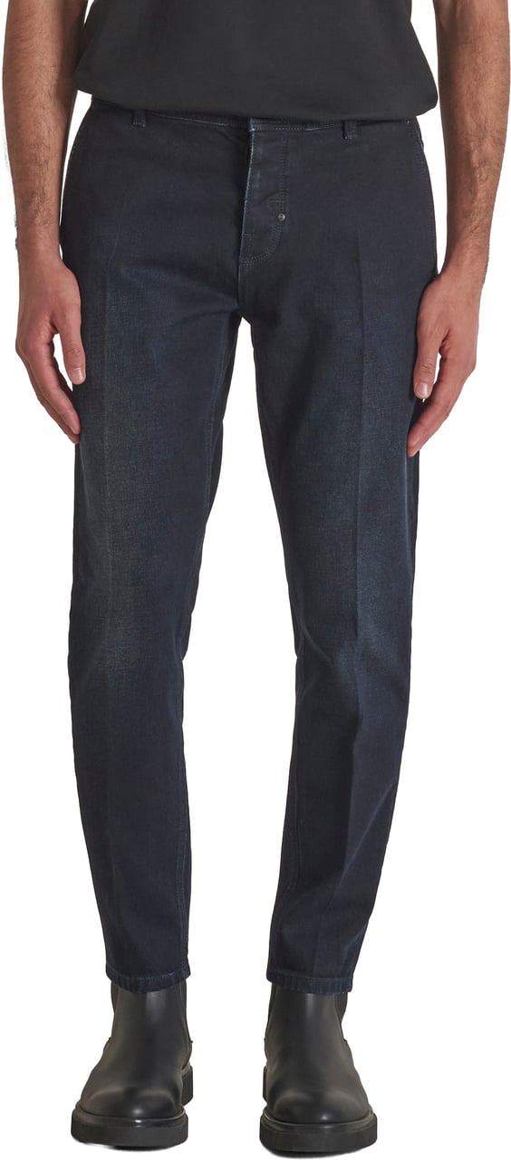 Antony Morato DENIM CHINOS RAY SLIM ANKLE LENGHT FIT IN COMFORT BLUE BLACK DENIM Blauw